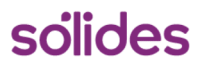 Logo da sólides escrita em letras minúsculas roxas